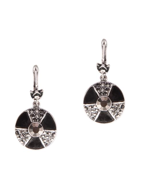 Diva Walk silver drop earrings with american diamonds - 11910127 - Very Small Image - 1