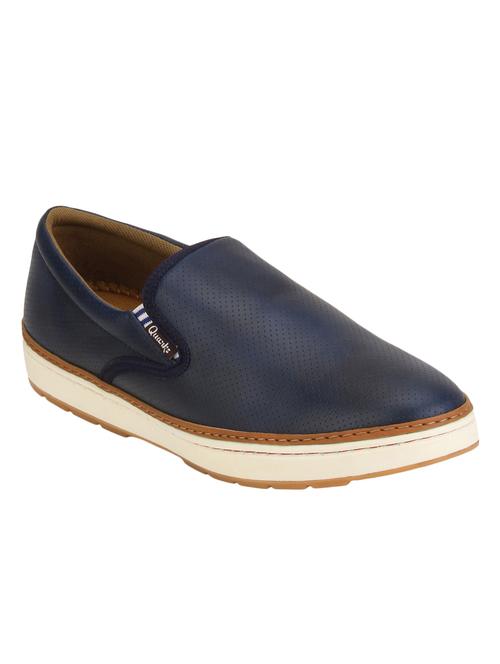 blue leatherette casual slipon - 11911337 - Very Small Image - 1