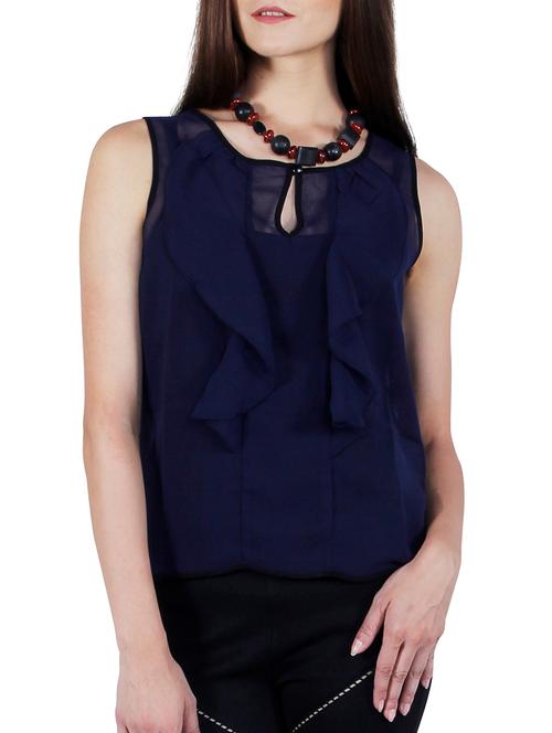 blue ruffle top - 11911564 - Very Small Image - 1