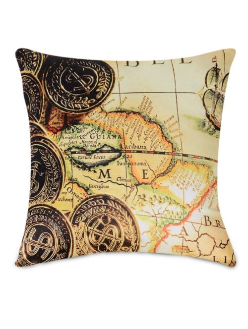 set of 5 map pattern print cushion cover - 1191193 - Very Small Image - 1