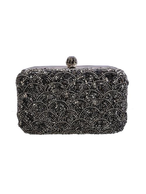 black cotton embroidered clutch - 11912494 - Very Small Image - 1