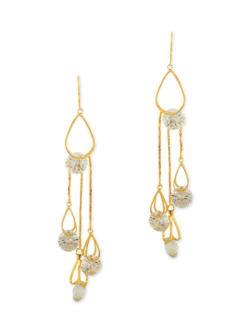 gold metal dangler earring - 11915413 - Very Small Image - 1