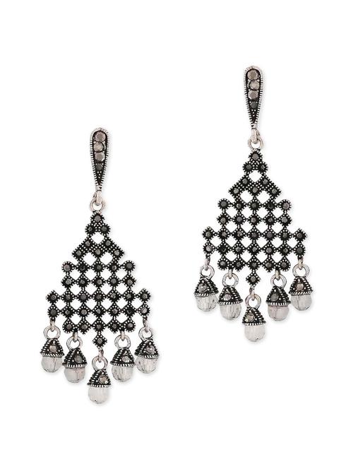 grey metal chandellier earring - 11915473 - Very Small Image - 1