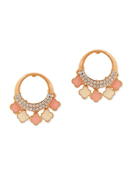 pink metal drop earring - 11915489 - Very Small Image - 1