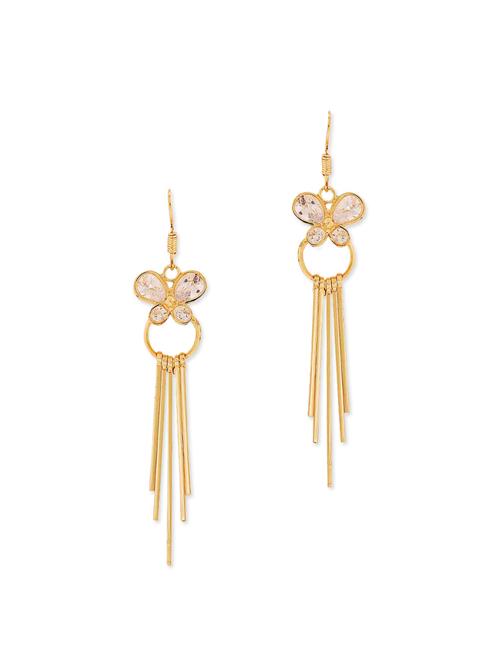 gold metal drop earring - 11915500 - Very Small Image - 1