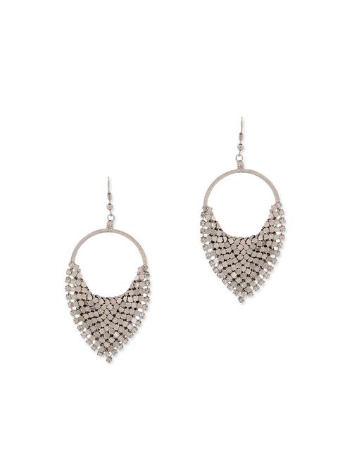 silver metal drop earring - 11915501 - Very Small Image - 1