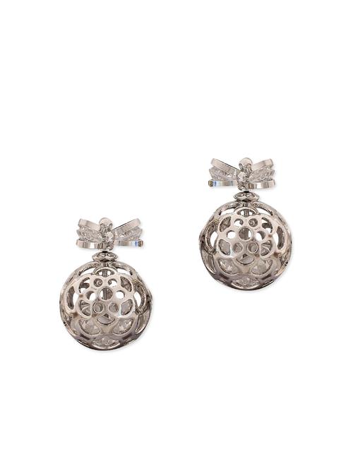 silver metal drop earring - 11915519 - Very Small Image - 1