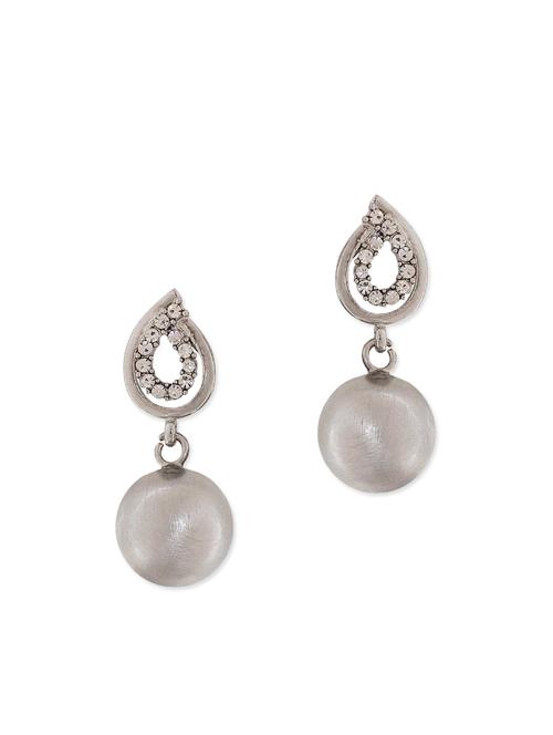 silver metal drop earring - 11915534 - Very Small Image - 1