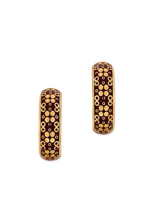 brown metal drop earring - 11915536 - Very Small Image - 1