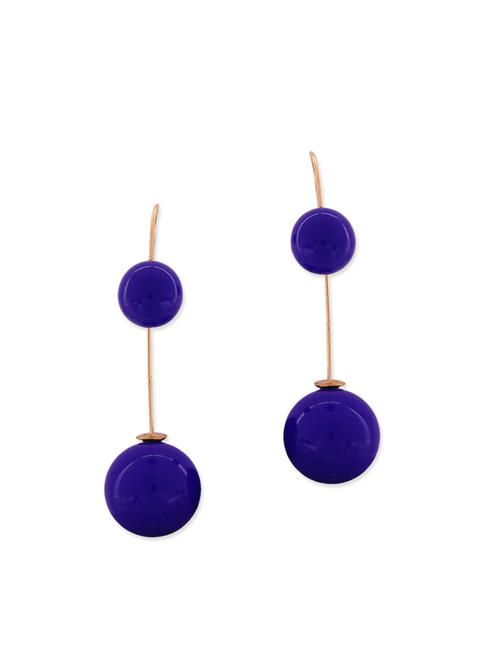blue metal drop earring - 11915590 - Very Small Image - 1