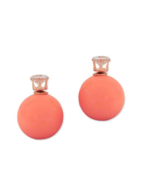 pink metal studs earring - 11915594 - Very Small Image - 1