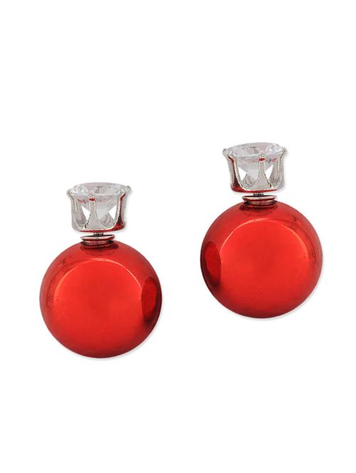 red metal studs earring - 11915595 - Very Small Image - 1