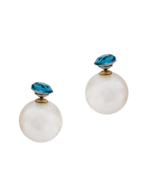 blue metal studs earring - 11915601 - Very Small Image - 1