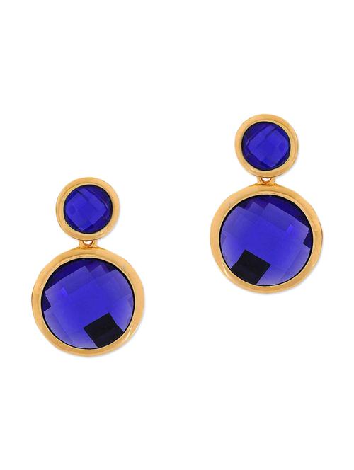 blue metal drop earring - 11915638 - Very Small Image - 1