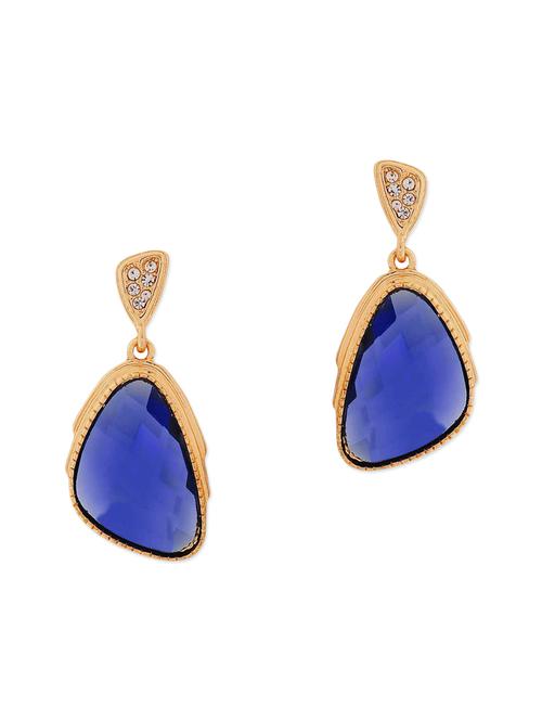 blue metal drop earring - 11915651 - Very Small Image - 1
