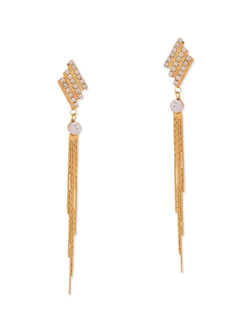 gold metal drop earring - 11915706 - Very Small Image - 1