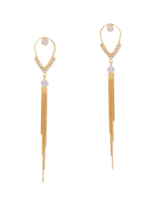 gold metal drop earring - 11915709 - Very Small Image - 1