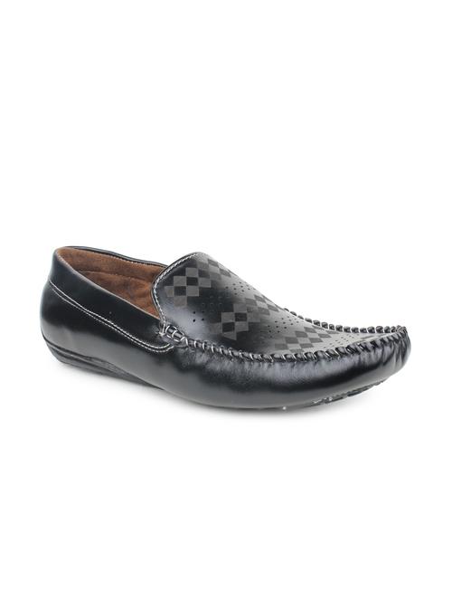 black color, slip on leatherette loafers - 11920694 - Very Small Image - 1