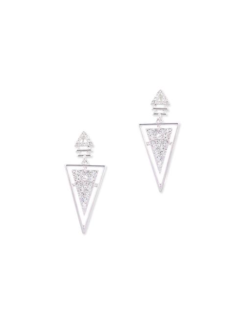 silver metal drop earrings - 11921055 - Very Small Image - 1