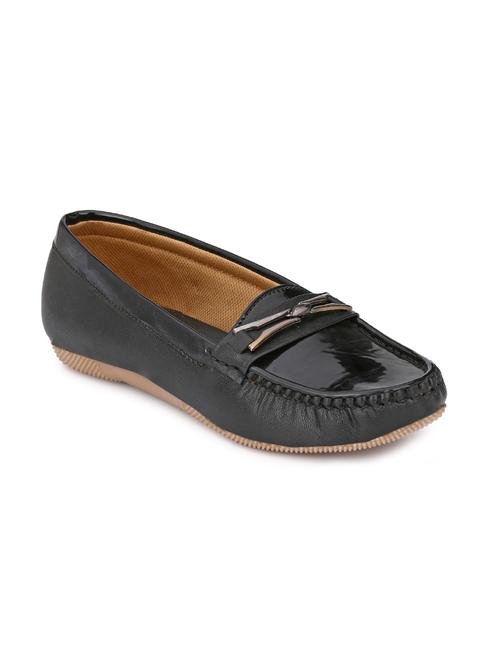 black faux leather loafer - 11921233 - Very Small Image - 1