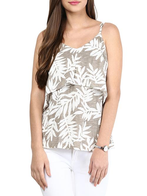 tropical print sleeveless top - 1192518 - Very Small Image - 1