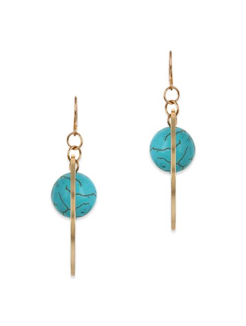 blue metal drop earring - 11926518 - Very Small Image - 1