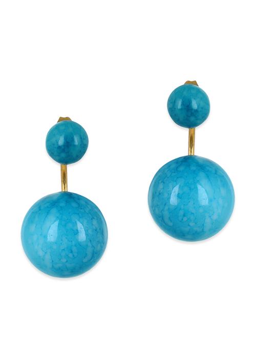 blue metal studs earring (set of 3) - 11926529 - Very Small Image - 1