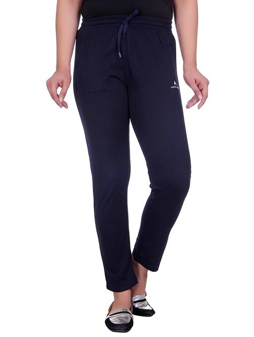 navy blue cotton track pants - 11926998 - Very Small Image - 1