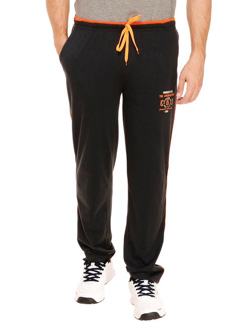 black cotton full length track pant - 11931702 - Very Small Image - 1