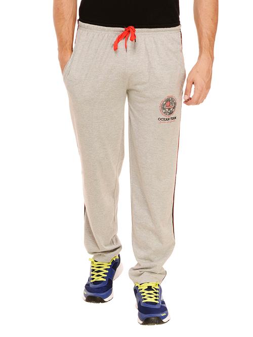 grey cotton full length track pant - 11931715 - Very Small Image - 1