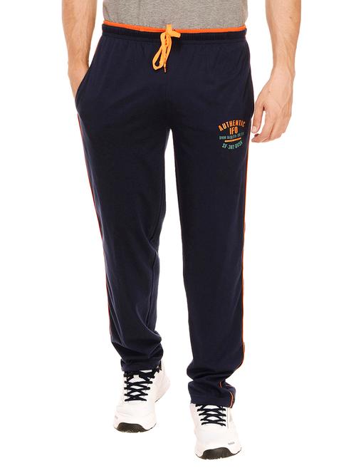 navy blue cotton full length track pant - 11931724 - Very Small Image - 1