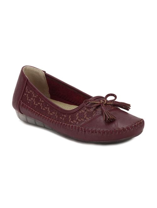 red faux leather slip on moccasins - 11932418 - Very Small Image - 1