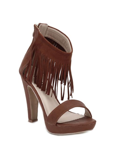 brown leatherette sandal - 11932438 - Very Small Image - 1