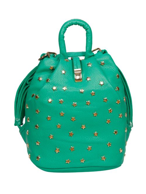 green leatherette studded backpack - 11933700 - Very Small Image - 1