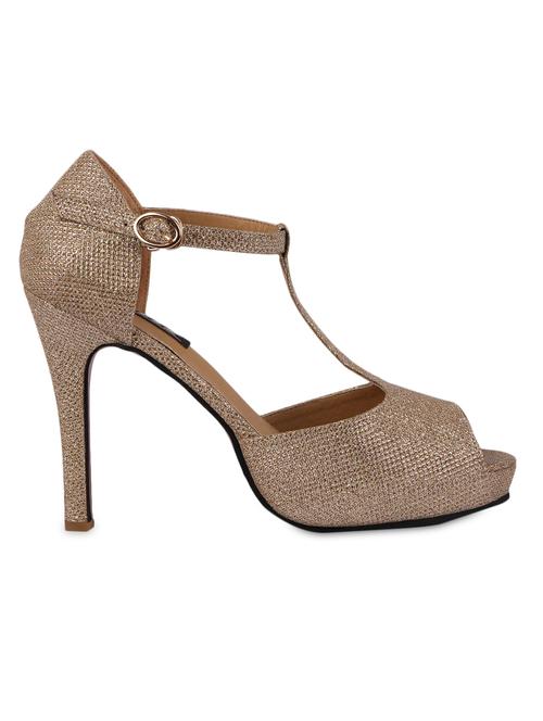 gold leatherette stilettos - 1194206 - Very Small Image - 1