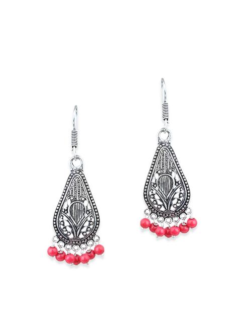 red brass drop earrings - 11945537 - Very Small Image - 1