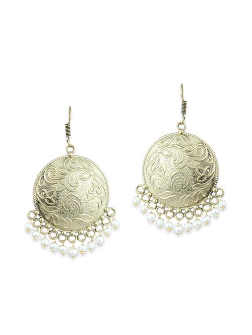 white brass drop earring - 11945693 - Very Small Image - 1