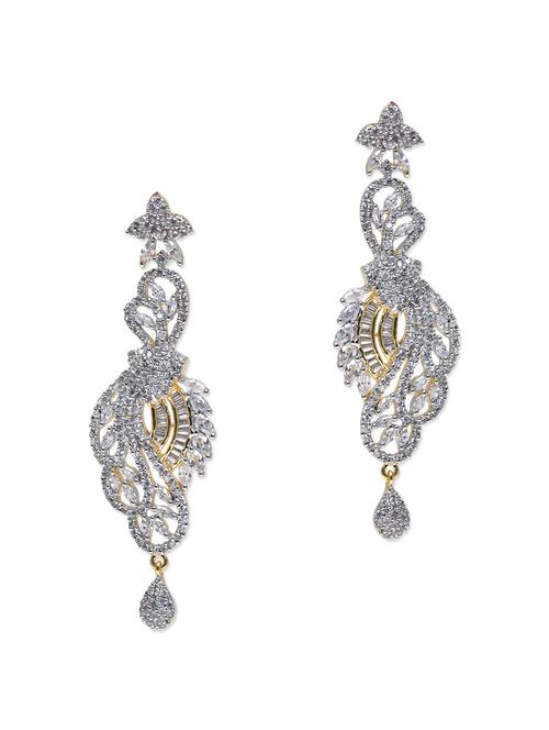 white embellisheddangler earrings - 1194637 - Very Small Image - 1