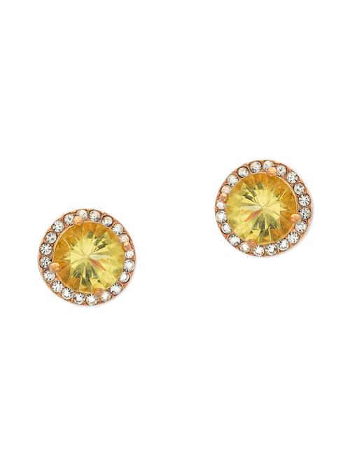 yellow metal studs earring - 11946544 - Very Small Image - 1
