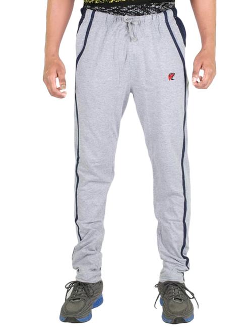 grey cotton full length track pant - 11947696 - Very Small Image - 1