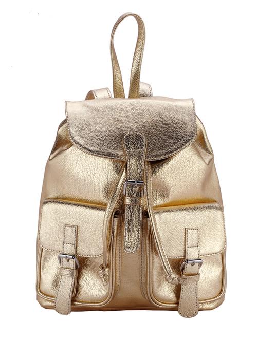gold leatherette backpack - 11954505 - Very Small Image - 1