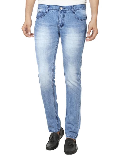 blue cotton washed jeans - 11954522 - Very Small Image - 1