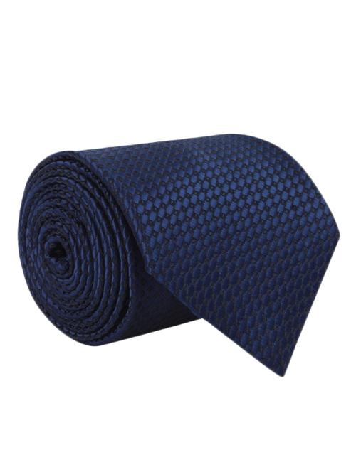 blue color, poly blend textured neck- tie - 11954873 - Very Small Image - 1