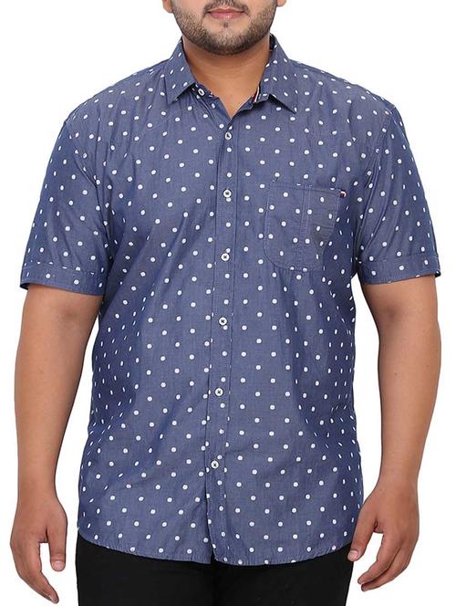 blue cotton casual shirt - 11955255 - Very Small Image - 1