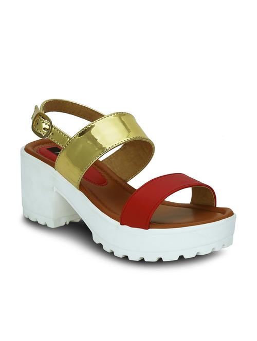 red leatherette sandal - 11960310 - Very Small Image - 1