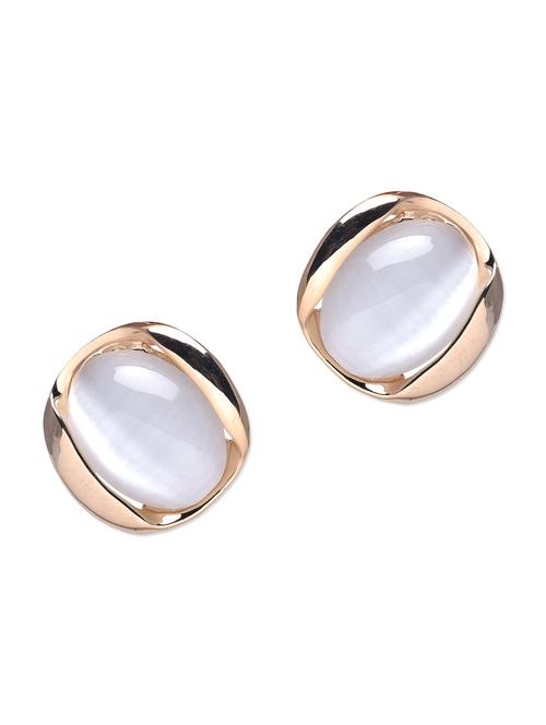 white stones metallic earrings - 1197222 - Very Small Image - 1