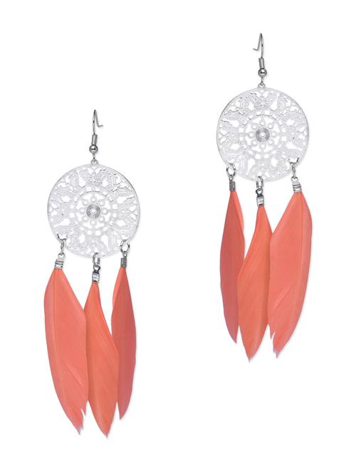 multicolour feathers metallic earrings - 1197256 - Very Small Image - 1