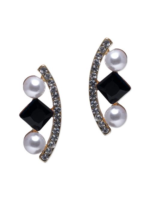 white embellished metallic earrings - 1197327 - Very Small Image - 1