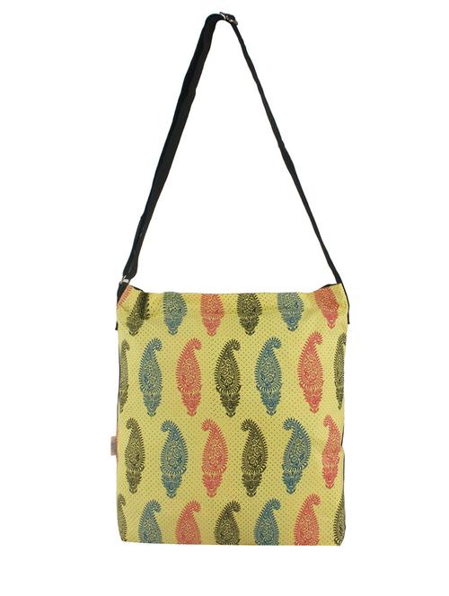 multicolor printed canvas sling bag - 1198164 - Very Small Image - 1