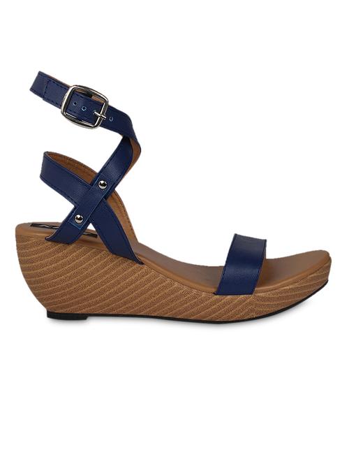 blue leatherette sandals - 1202537 - Very Small Image - 1